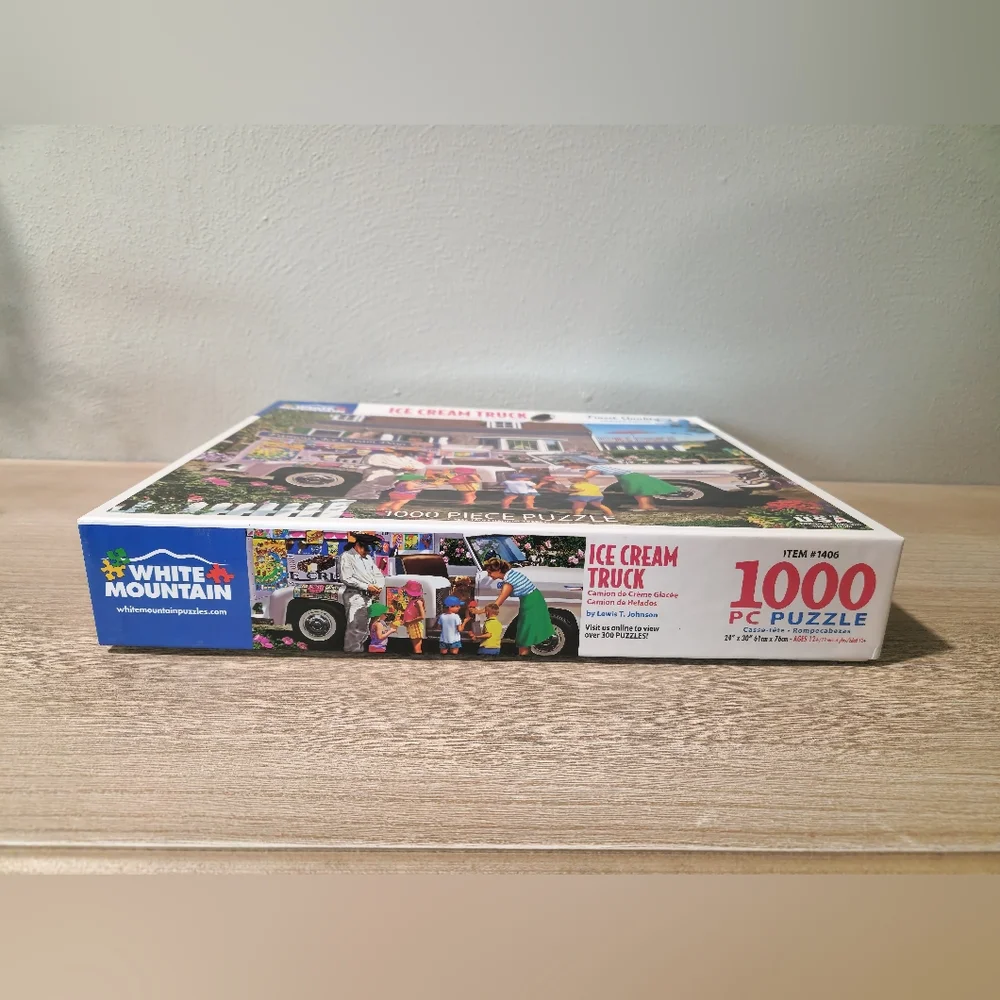 White Mountain 1000 Piece Puzzle "Ice Cream Truck" - Picture 3 of 4